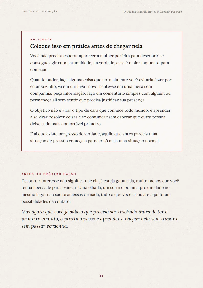 Quadro de aplicação prática no fim do capítulo 1